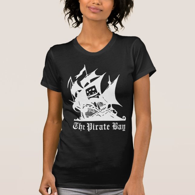 Camiseta el logotipo del barco pirata de la bahía del (Anverso)