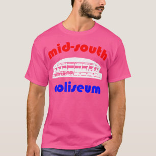 Camiseta El logotipo rojo-blanco-azul del coliseo medio-sur