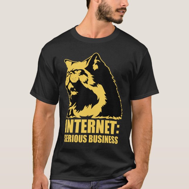 Camiseta el lolcat el Internet es negocio serio (Anverso)