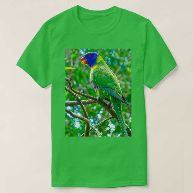Camiseta El Lorikeet del Arcoiris 1 (Diseño del anverso)