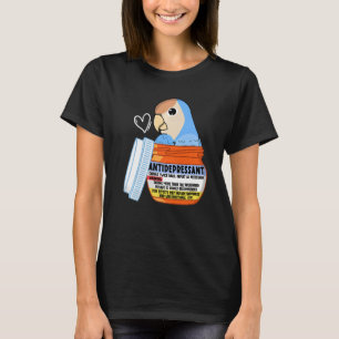 Camiseta El loro antidepresivo lindo que enfrenté amor azul