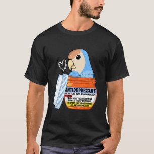 Camiseta El loro antidepresivo lindo que enfrenté amor azul