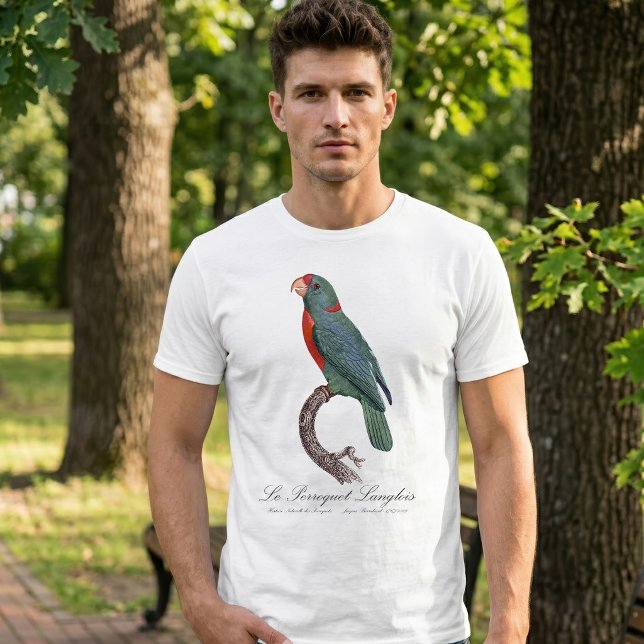 Camiseta El loro Langlois de Jacques Barraband (Le Perroquet Langlois by Jacques Barraband. Men Basic White T-Shirt)