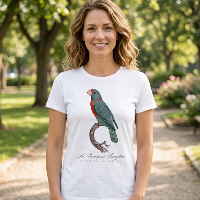 Camiseta El loro Langlois de Jacques Barraband (Le Perroquet Langlois by Jacques Barraband. Women Basic White T-Shirt)