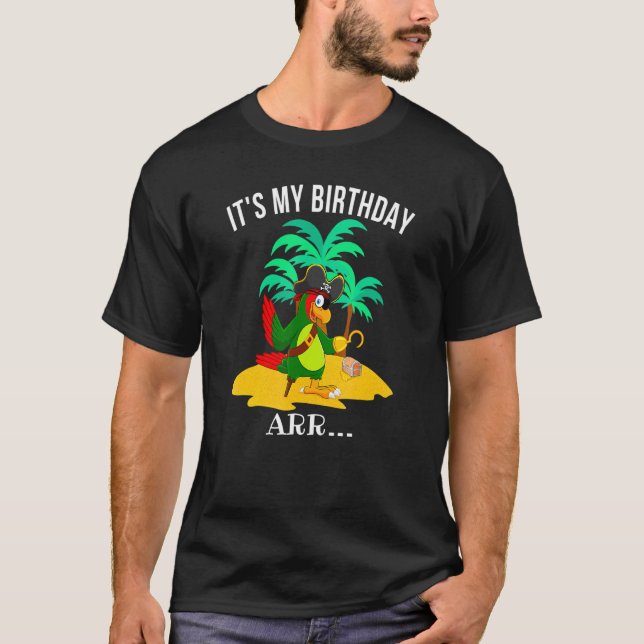 Camiseta El loro pirata es mi arco de cumpleaños (Anverso)