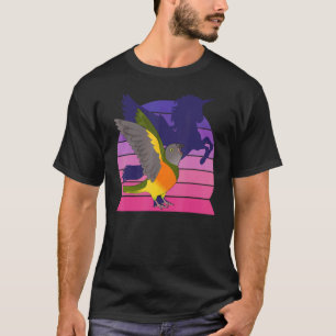 Camiseta El loro retro que quería a unicornio gritaba Seneg