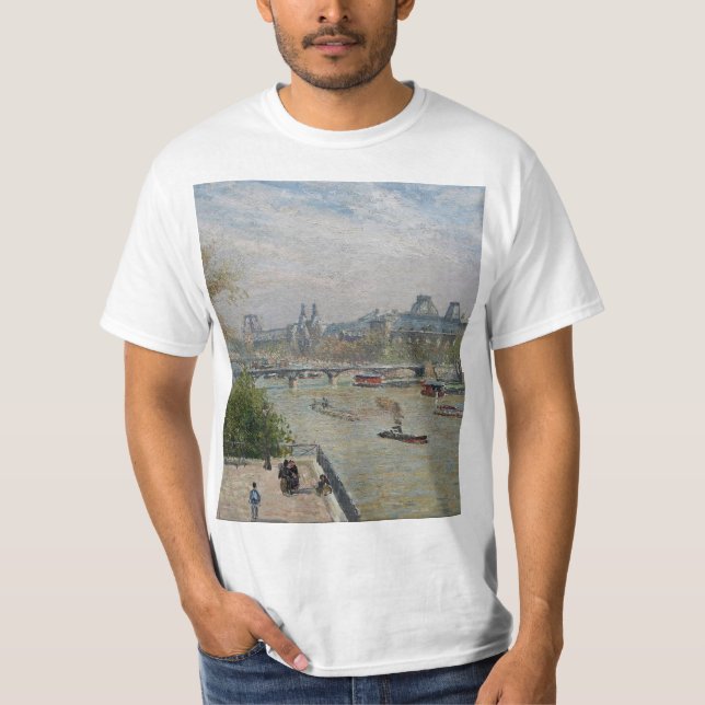 Camiseta El Louvre, la primavera de Camille Pissarro (Anverso)