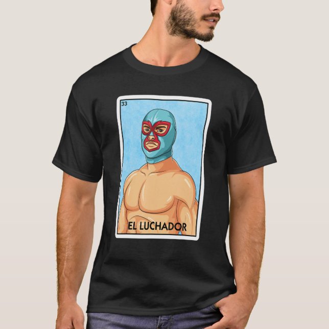 Camiseta El Luchador Mexican Card Game Lucha Libre Mexican  (Anverso)