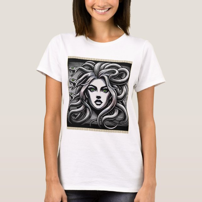 Camiseta El lujoso arte Medusa (Anverso)