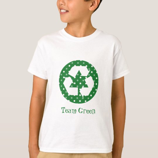 Camiseta El lunar del niño verde del equipo recicla