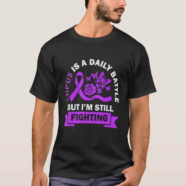 Camiseta El lupus es una batalla diaria, pero yo sigo lucha (Anverso)