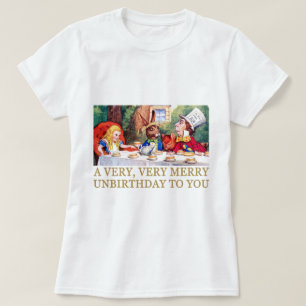 CAMISETA ¡EL MAD HATTER DESEA A ALICE UN DÍA DE NACIMIENTO 