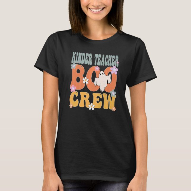 Camiseta El maestro de infancia Boo Crew Fantasma Groovy Ha (Anverso)