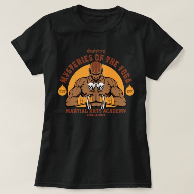 Camiseta El maestro del yoga Dhalsim  (Diseño del anverso)