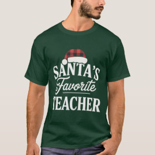 Camiseta El maestro favorito de Santa Navidad enseña a los 