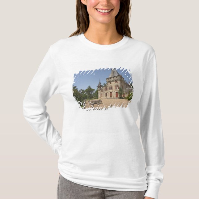 Camiseta El magnífico castillo de Pressac y el jardín (Anverso)