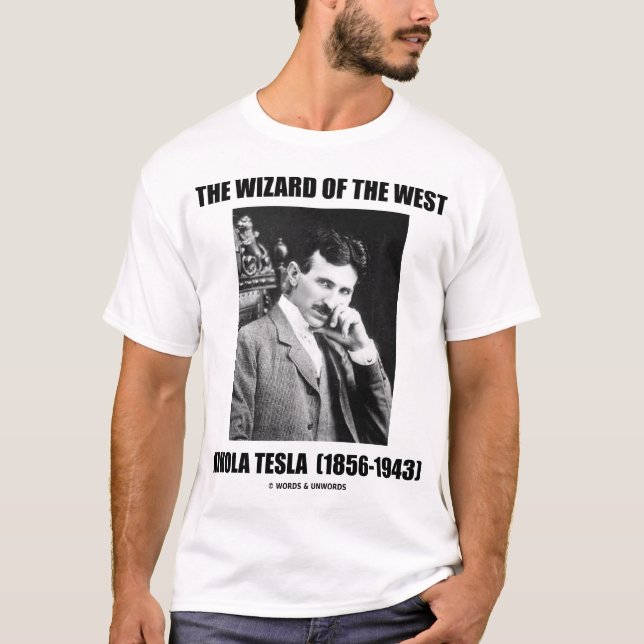 Camiseta El mago del del oeste (Nikola Tesla) (Anverso)