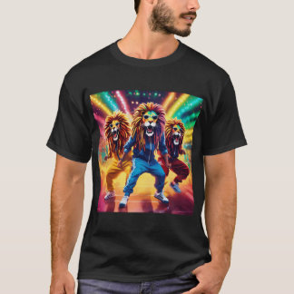 Camiseta El majestuoso árbol de león animado masculino"
