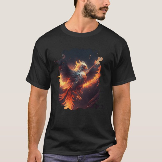 Camiseta El majestuoso ascenso del fénix épico 1 (Anverso)