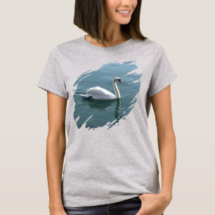 Camiseta El majestuoso cañón de cisne en un lago