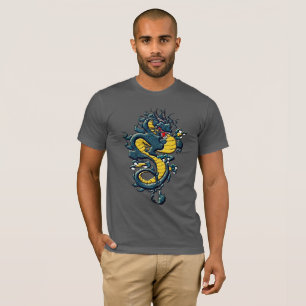 Camiseta El majestuoso dragón chino desata el poder mítico