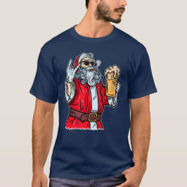 Camiseta El mal Papá Noel, el rock, la cerveza y el cigarro