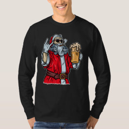 Camiseta El mal Papá Noel, el rock, la cerveza y el cigarro