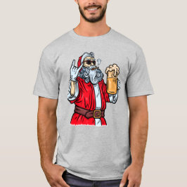 Camiseta El mal Papá Noel, el rock, la cerveza y el cigarro