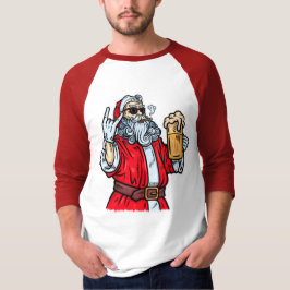 Camiseta El mal Papá Noel, el rock, la cerveza y el cigarro