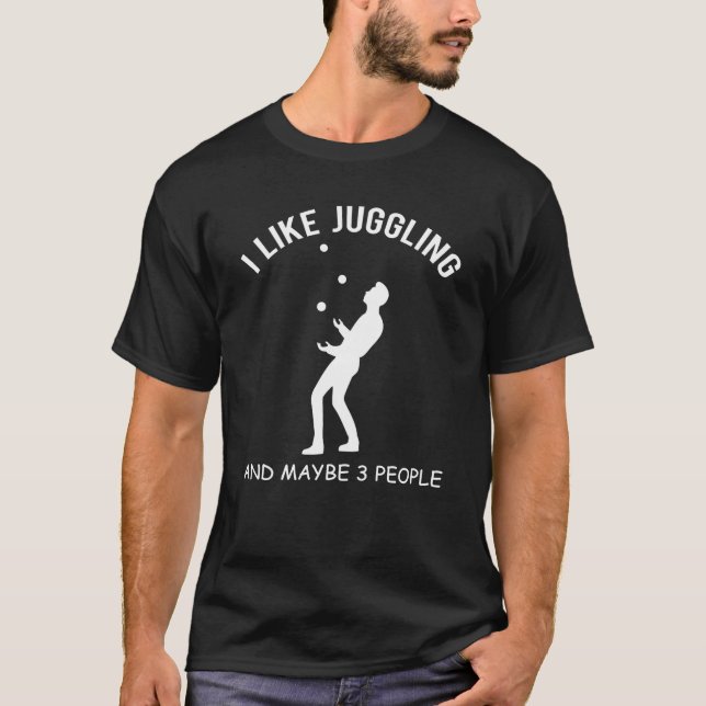 Camiseta El malabarista diciendo un regalo (Anverso)
