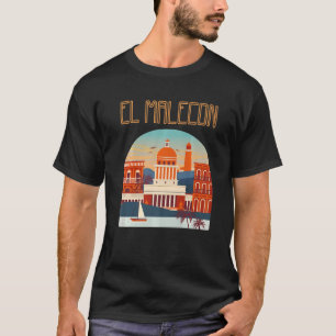 Camiseta El Malecon Cuba recuerdo La Ciudad de La Habana Ca