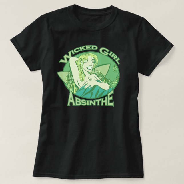 Camiseta El malvado Chica Absinthe (Diseño del anverso)