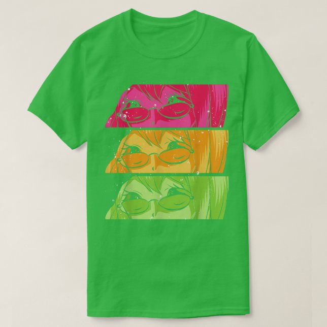 Camiseta El manga japonés Otaku Kawaii Anime Chica japonés (Diseño del anverso)