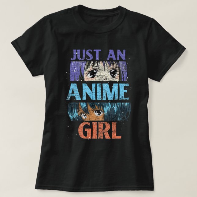 Camiseta El Manga Japonesa Otaku Japón Kawa, un Chica anima (Diseño del anverso)