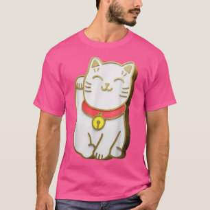Camiseta El manga lindo gato japonés kawaii afortunado Mene