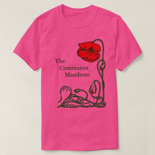 Camiseta El manifiesto comunista Karl Marx y Friedrich En (Diseño del anverso)