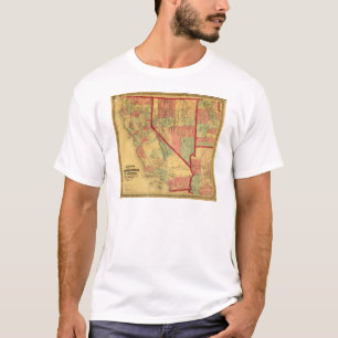 Camiseta El mapa de Bancroft de California, Nevada, Utah