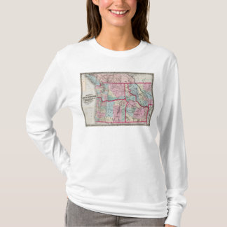 Camiseta El mapa de Bancroft de Oregon, Washington, Idaho