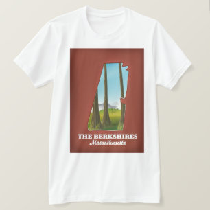 Camiseta El mapa de Berkshires Massachusetts