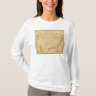 Camiseta El mapa de los niños de los Estados Unidos