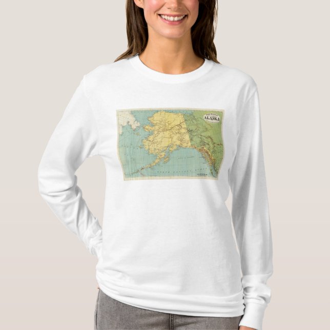Camiseta El mapa de McNally del rand de Alaska (Anverso)