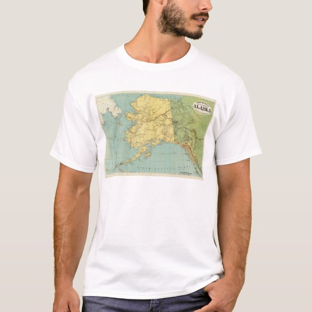 Camiseta El mapa de McNally del rand de Alaska (Anverso)