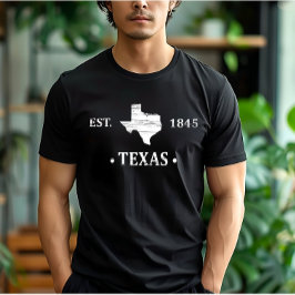 Camiseta El mapa de Texas muestra el estado de la estrella 