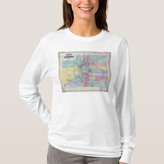 Camiseta El mapa de Thayer de Colorado (Anverso)