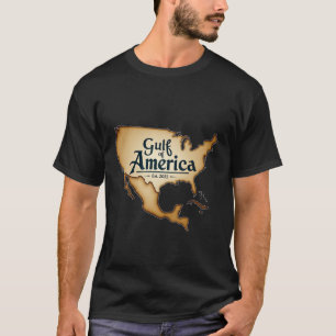 Camiseta el mapa muestra el Golfo de América