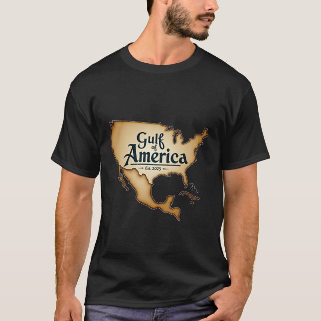 Camiseta el mapa muestra el Golfo de América (Anverso)