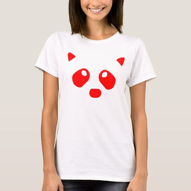Camiseta El mapache observa rojo (Anverso)