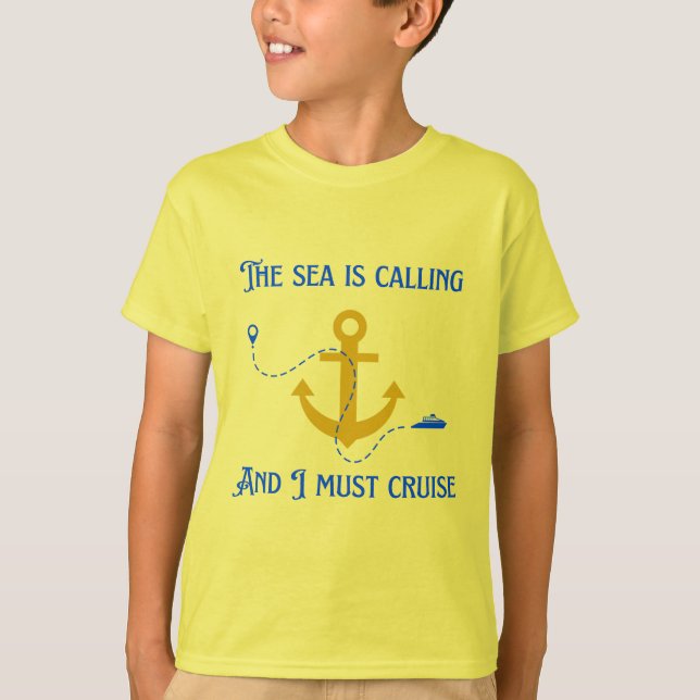 Camiseta El mar está llamando y debo cruzar (Anverso)