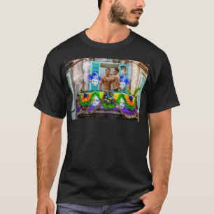 Camiseta El Mardi Gras de SlipperyJoe Hombres Púrpura de co