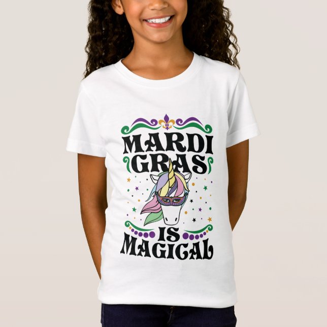 Camiseta El Mardi Gras Es Magnífico Y Unicornio (Anverso)